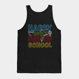 Happy 100th Day of School Teachers Kids 100 Days Smarter Tank Top